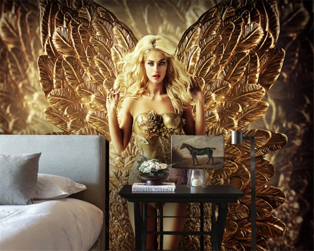 Custom Photo WallPaper mural 3D Sexy blonde beauty with gold feathers Sofa TV background Seamless Modern painting Beibehang
Custom Photo WallPaper mural 3D Sexy blonde beauty with gold feathers Sofa TV background Seamless Modern painting Beibehang