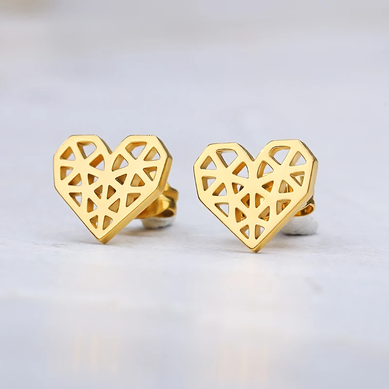 Abstract Heart Stud Earrings For Women Girls Stainless Steel Hollow Heart Stud Earrings Jewelry Girlfriend Valentine's Day Gift
Abstract Heart Stud Earrings For Women Girls Stainless Steel Hollow Heart Stud Earrings Jewelry Girlfriend Valentine's Day Gift