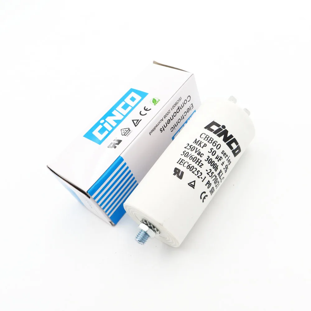 Ac 250V 220V Water Pump electrical Capasitor 50MFD 250VAC CBB60 Motor Run Capacitors Polypropylene Film engine 50uf 50mf | Электроника