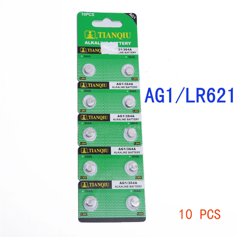 Батарея для часов AG1 LR621 364A SR621SW 1 55 в 621 Щелочная кнопка 10 шт.|Часовые батарейки| |