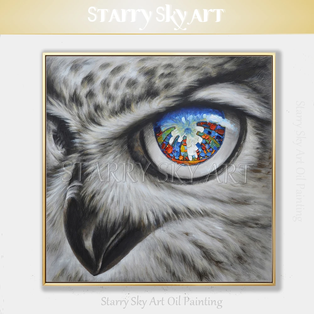 Excellent Painter Hand-painted Modern Animal Bird Eagle Oil Painting The World in Eagle Eye Oil Painting for Living Room Decor
Excellent Painter Hand-painted Modern Animal Bird Eagle Oil Painting The World in Eagle Eye Oil Painting for Living Room Decor