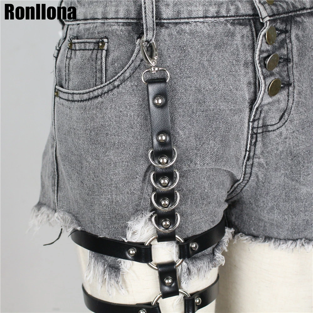PU Leather Leg Garters Stocking Sexy Lingerie Goth Garter Erotic Harness Belt Bondage Suspender Harajuku Gothic Punk Night
PU Leather Leg Garters Stocking Sexy Lingerie Goth Garter Erotic Harness Belt Bondage Suspender Harajuku Gothic Punk Night