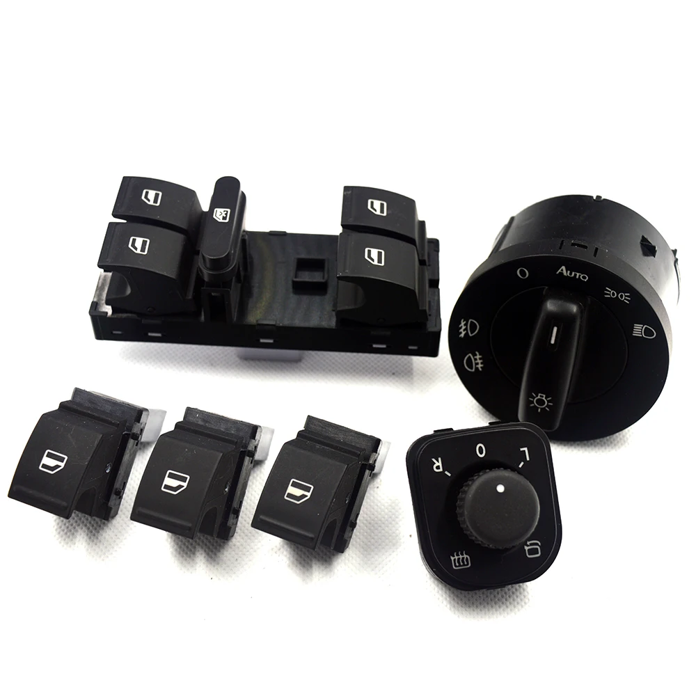 New Power Mirror Switch Headlight Switch Window Switch Button 6PCS/SET For Volkswagen VW Jetta MK5 golf 5 6 tiguan passat b6 CC
New Power Mirror Switch Headlight Switch Window Switch Button 6PCS/SET For Volkswagen VW Jetta MK5 golf 5 6 tiguan passat b6 CC