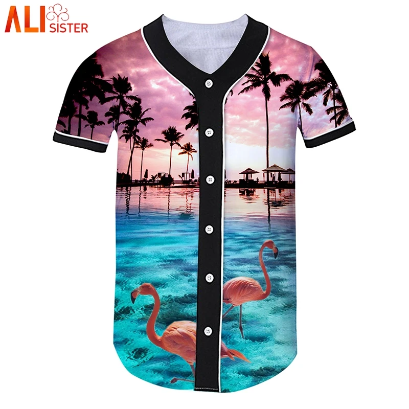 Alisister Flamingos Coconut Tree Scenic Print Baseball Shirt Aloha Hawaiian Style 3d Jersey Short Sleeve Fancy Shirts Men Women
Alisister Flamingos Coconut Tree Scenic Print Baseball Shirt Aloha Hawaiian Style 3d Jersey Short Sleeve Fancy Shirts Men Women