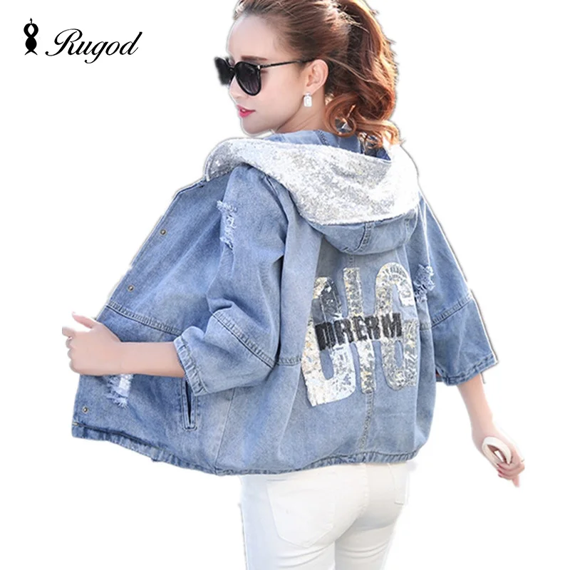 New Fashion Spring Autumn Women Denim Jacket Girls Casual Slim Ripped Hole Jeans Coat Female Plus Size Hooded Outerwear Tops
New Fashion Spring Autumn Women Denim Jacket Girls Casual Slim Ripped Hole Jeans Coat Female Plus Size Hooded Outerwear Tops