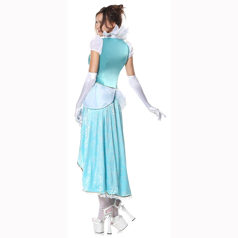 Halloween Princess Costume Lace Stand Collar Satin Dress with Gloves halloween Light Blue Women Fancy dress costume
Halloween Princess Costume Lace Stand Collar Satin Dress with Gloves halloween Light Blue Women Fancy dress costume