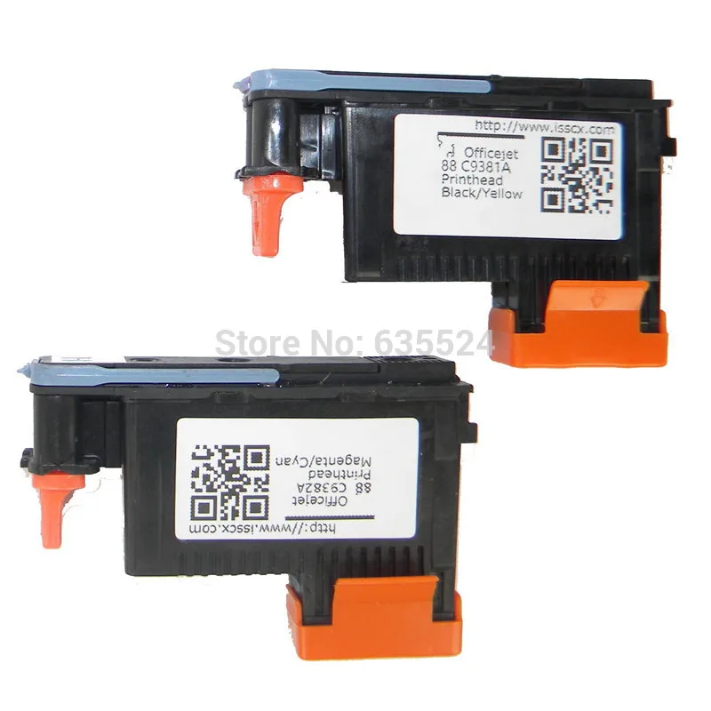 (2pcs/Set)/Lot for HP88 C9381A+C9382A Printhead Black / Yellow + MAGENTA / CYAN For HP L7580 7590 K5400 K550 Printer Parts
(2pcs/Set)/Lot for HP88 C9381A+C9382A Printhead Black / Yellow + MAGENTA / CYAN For HP L7580 7590 K5400 K550 Printer Parts