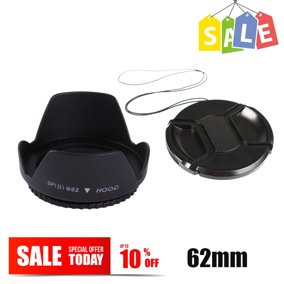 62mm Flower Lens Hood Screw Mount + Anti-lost Cap For Canon Nikon Olympus Fuji X-E2 X-E1 X-Pro1/2 X-M1 X-A2 X-A1 X-T1 X100T XF
62mm Flower Lens Hood Screw Mount + Anti-lost Cap For Canon Nikon Olympus Fuji X-E2 X-E1 X-Pro1/2 X-M1 X-A2 X-A1 X-T1 X100T XF
