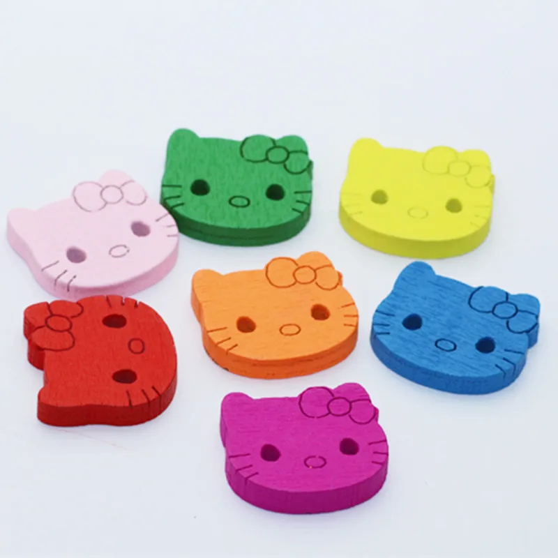 100pcs fashion cute cartoon colorful 2holes wood buttons 2*2cm cat wooden flatback buttons for children's clothes sewing buttons
100pcs fashion cute cartoon colorful 2holes wood buttons 2*2cm cat wooden flatback buttons for children's clothes sewing buttons