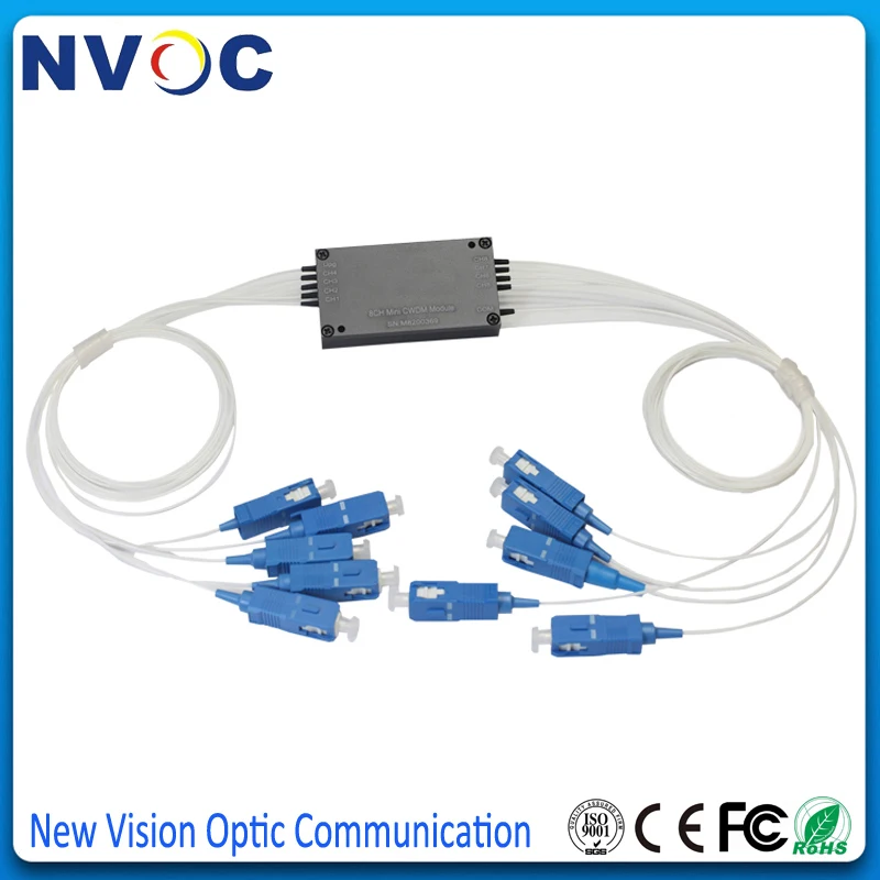 1*4 CCWDM 1550-1570-1590-1610nm с UPG Mini CWDM мультиплексор 4ch компактный Mux Demux модуль LC SC FC ST