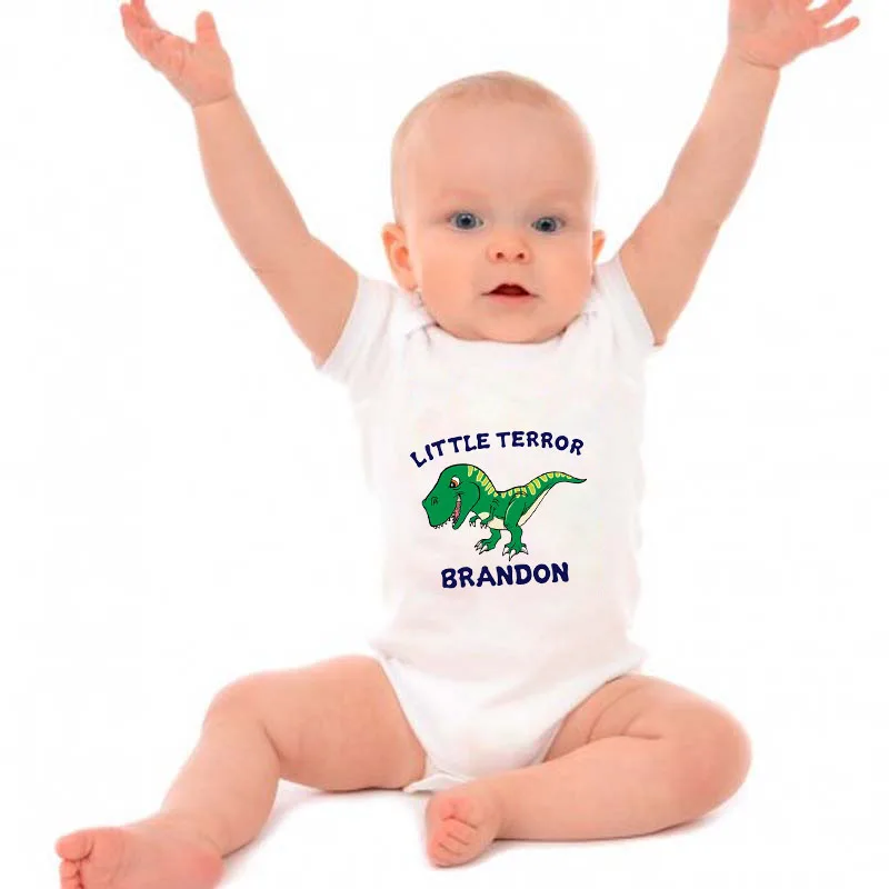 DERMSPE Unisex Top Quality Baby Rompers Short Sleeve Little Terror Brandon Cotton 0-24M Novel Newborn Boys&Girls Baby Clothes
DERMSPE Unisex Top Quality Baby Rompers Short Sleeve Little Terror Brandon Cotton 0-24M Novel Newborn Boys&Girls Baby Clothes