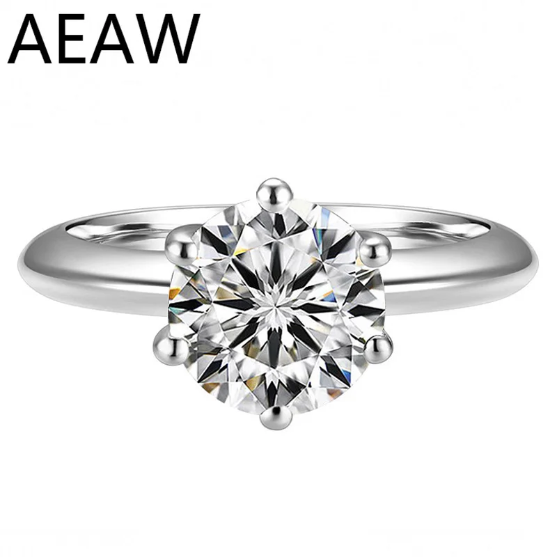 Solid 18K White Gold AU750 1CT DF Color 6 Prong Round Cut Moissanite Engagement Ring Wedding Ring Classic For Women
Solid 18K White Gold AU750 1CT DF Color 6 Prong Round Cut Moissanite Engagement Ring Wedding Ring Classic For Women