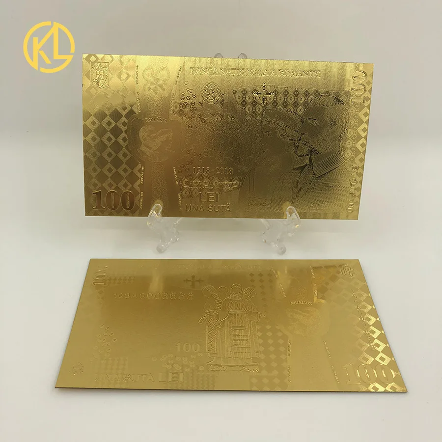 1000pcs/lot Romanian Pure Gold Banknote 100 Lei souvenir Currency of Romania for collection free fast shipping
1000pcs/lot Romanian Pure Gold Banknote 100 Lei souvenir Currency of Romania for collection free fast shipping