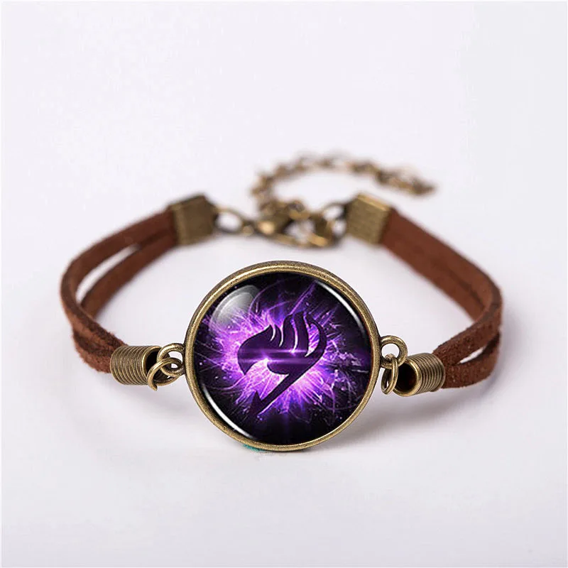 Anime Fairy Tail Guild Marks Purple Wing Bracelet Jewelry Fashion Cute Cartoon Vintage Leather Bracelet chain Bangle friend Gift
Anime Fairy Tail Guild Marks Purple Wing Bracelet Jewelry Fashion Cute Cartoon Vintage Leather Bracelet chain Bangle friend Gift