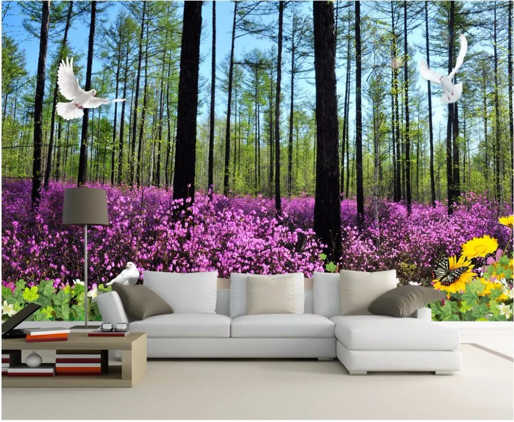 Custom mural photo 3d living room wallpaper Forest flowers home decor painting picture 3d wall murals wallpaper for wall 3 d
Custom mural photo 3d living room wallpaper Forest flowers home decor painting picture 3d wall murals wallpaper for wall 3 d