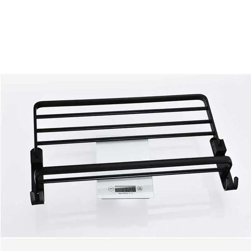630mm black folding towel rack Black Alumimum Foldable Towel Holder Wall Mounted Bathroom Towel Rack Storage Hanger Shelf
630mm black folding towel rack Black Alumimum Foldable Towel Holder Wall Mounted Bathroom Towel Rack Storage Hanger Shelf