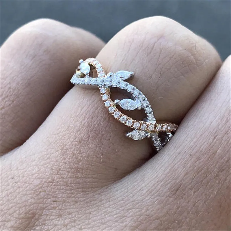 Romantic Flower ring 925 Silver AAAA cz Promise Engagement Wedding Band Rings for women men Vintage Party Finger Jewelry Gift | Украшения и
