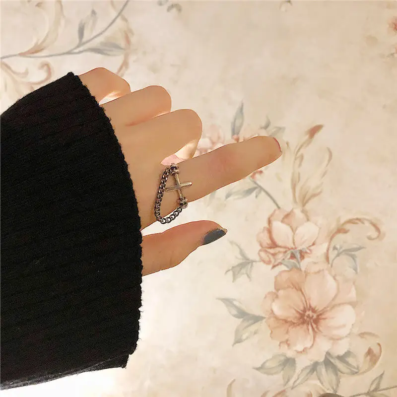 PONYKISS Trendy 100% 925 Sterling Silver Chic Adjustable Opening Chain Cross Ring Jewelry Women Birthday Engagement Party Gift
PONYKISS Trendy 100% 925 Sterling Silver Chic Adjustable Opening Chain Cross Ring Jewelry Women Birthday Engagement Party Gift