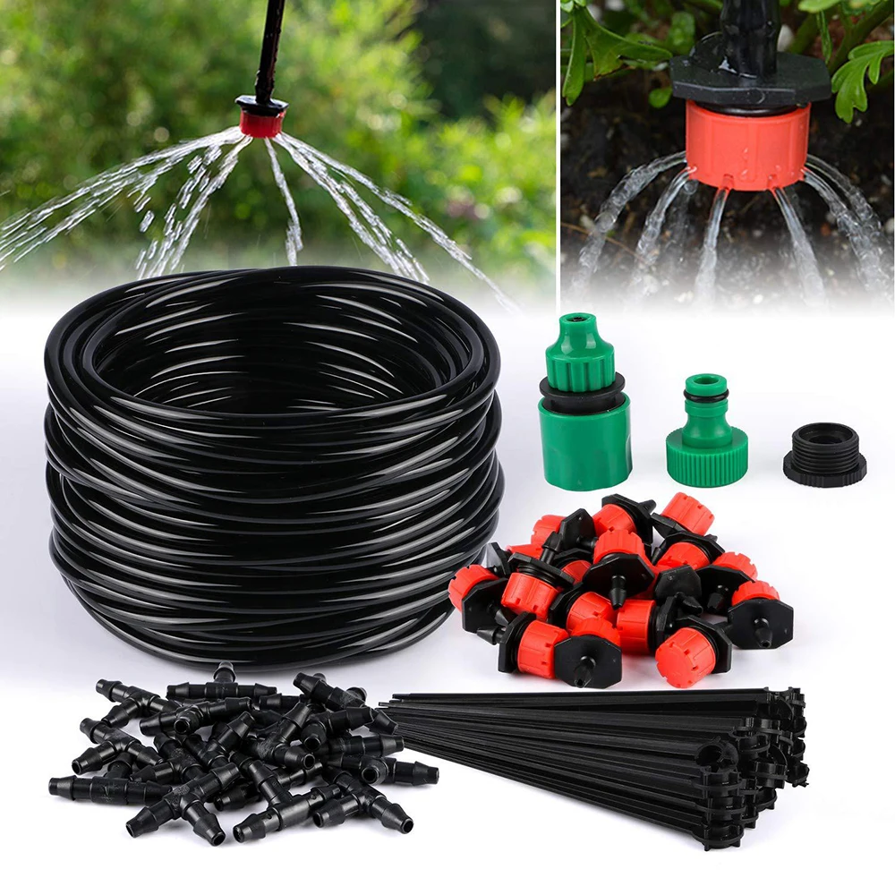 25m Diy Drip irrigation System Automatic Watering 30pcs Adjustable Drippers Micro Drip Garden Watering Kits Garden Sprinklers
25m Diy Drip irrigation System Automatic Watering 30pcs Adjustable Drippers Micro Drip Garden Watering Kits Garden Sprinklers
