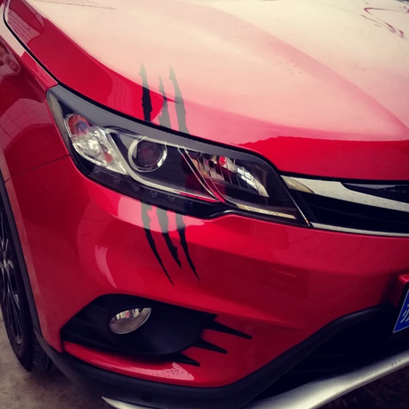Car monster claw scratch stripe headlight sticker for Ford Focus Fusion Escort Kuga Ecosport Fiesta Falcon EDGE/Explorer/EXPEDIT |