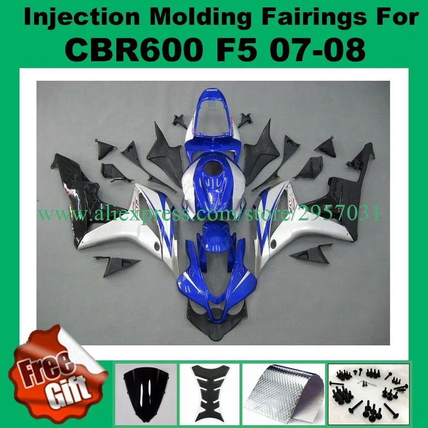 Free screws+gifts Injection mold Fairing kit for HONDA CBR600RR F5 07 08 CBR 600RR 2007 2008 CBR600 Blue Silver L355 Fairings
Free screws+gifts Injection mold Fairing kit for HONDA CBR600RR F5 07 08 CBR 600RR 2007 2008 CBR600 Blue Silver L355 Fairings