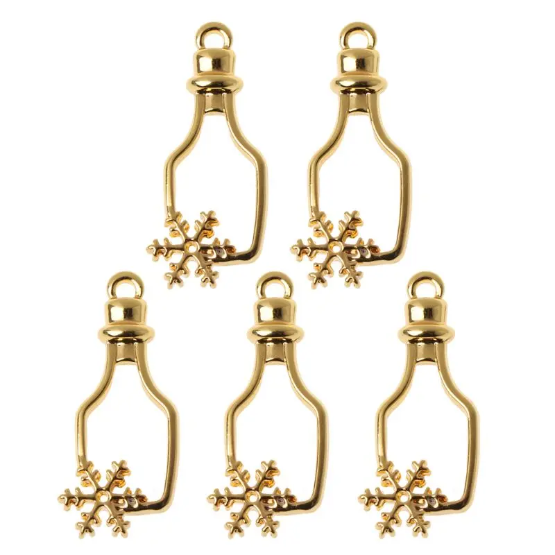 5Pcs Snowflake Bottle Pendant Metal Frame Blank Setting For UV Resin Jewelry DIY
5Pcs Snowflake Bottle Pendant Metal Frame Blank Setting For UV Resin Jewelry DIY
