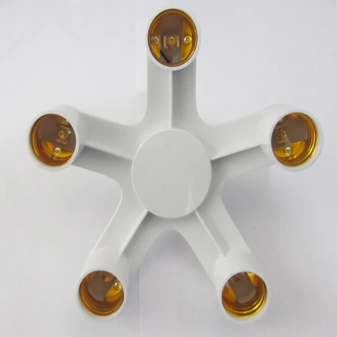 50 PCS E27 to E27 LED Bulb Lamp Holder 1/5 in Base Socket Splitter LED Lamp Socket Light Bulb Adapter Holder converter
50 PCS E27 to E27 LED Bulb Lamp Holder 1/5 in Base Socket Splitter LED Lamp Socket Light Bulb Adapter Holder converter