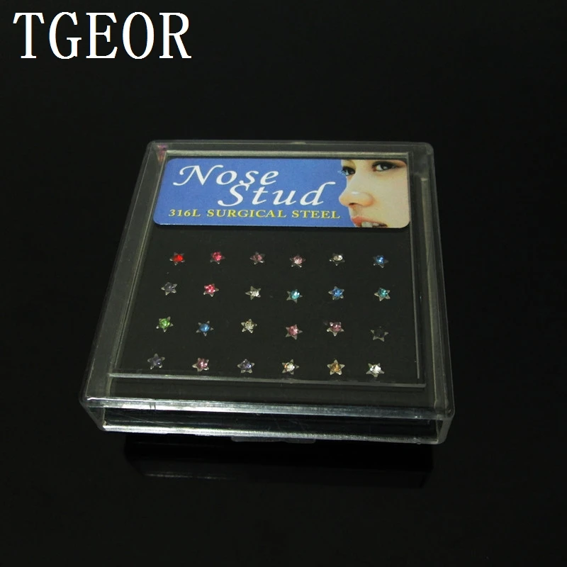 Free shipping Hot wholesale 18G 120pcs nose stud Stainless Steel star mixed multi stones piercing nose ring
Free shipping Hot wholesale 18G 120pcs nose stud Stainless Steel star mixed multi stones piercing nose ring