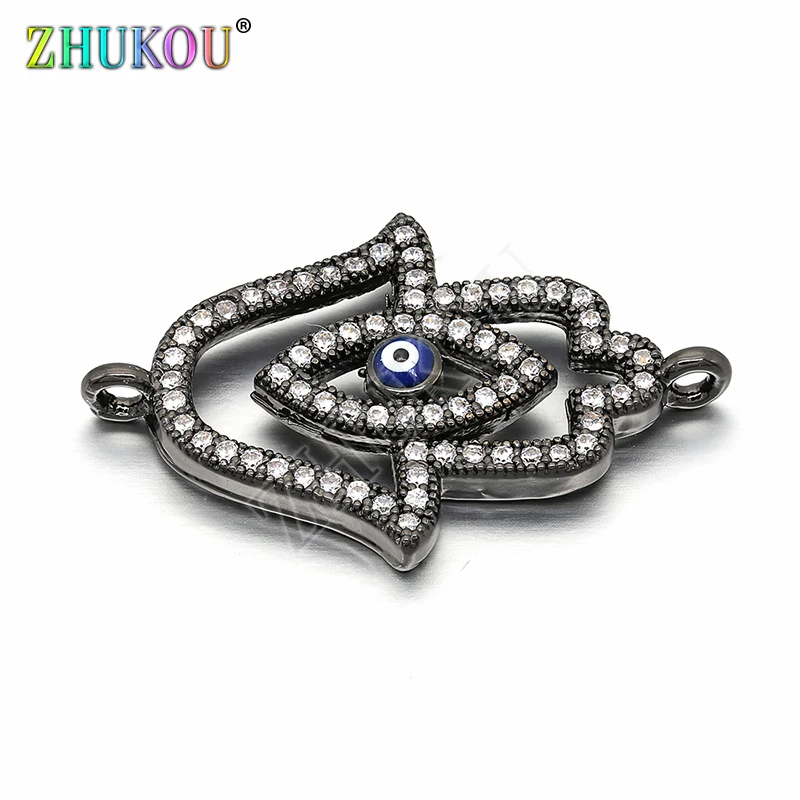 17*27mm Brass Hollow Hamsa Hand with Evil Eyes Pendants Connector for Diy Jewelry Findings Making, Hole: 1.5mm, Model: VS182
17*27mm Brass Hollow Hamsa Hand with Evil Eyes Pendants Connector for Diy Jewelry Findings Making, Hole: 1.5mm, Model: VS182