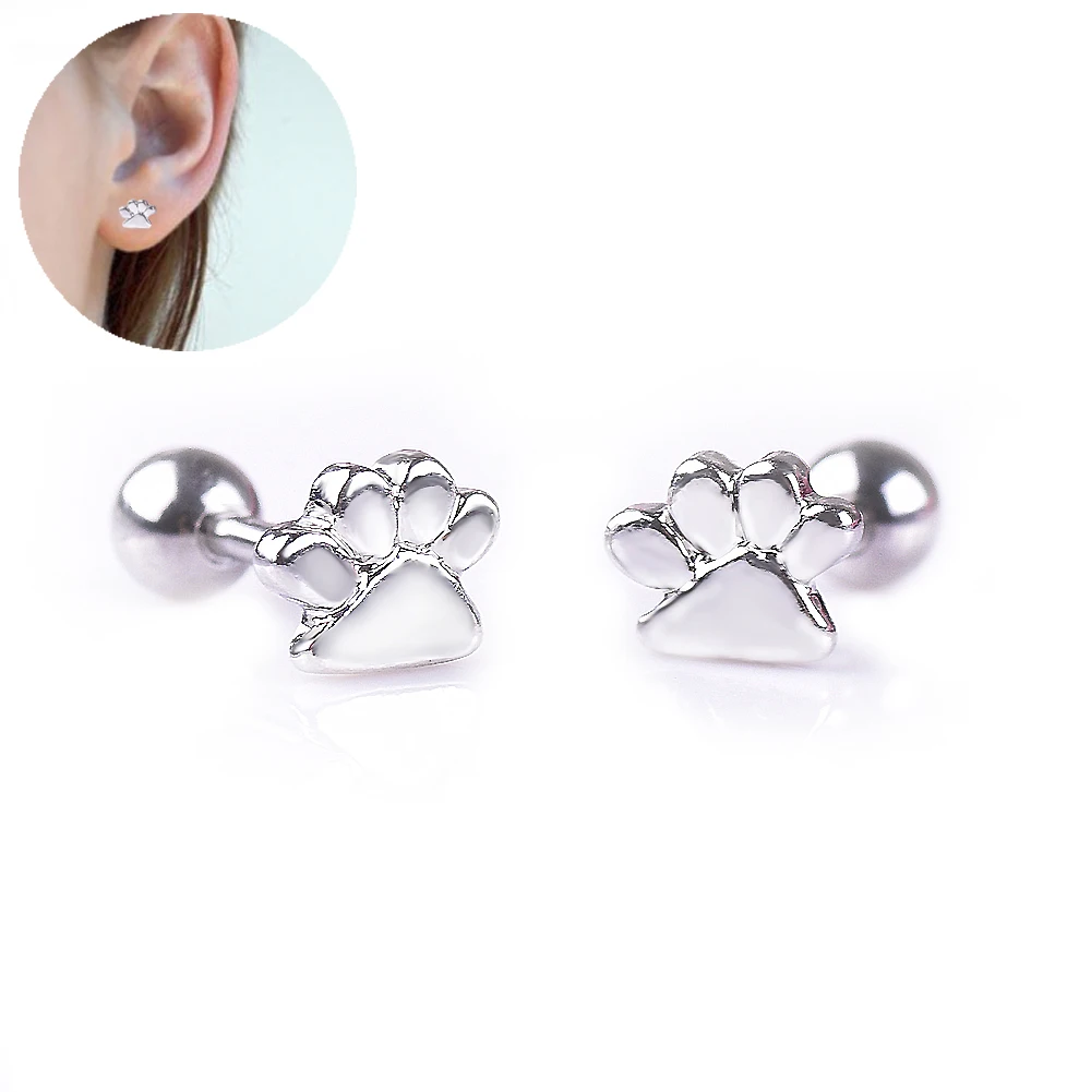Cute Stainless Steel Small Earrings For Women Girls kids Silver/silver Color foot Stud Earrings Fashion Jewelry Screw Back 2019
Cute Stainless Steel Small Earrings For Women Girls kids Silver/silver Color foot Stud Earrings Fashion Jewelry Screw Back 2019
