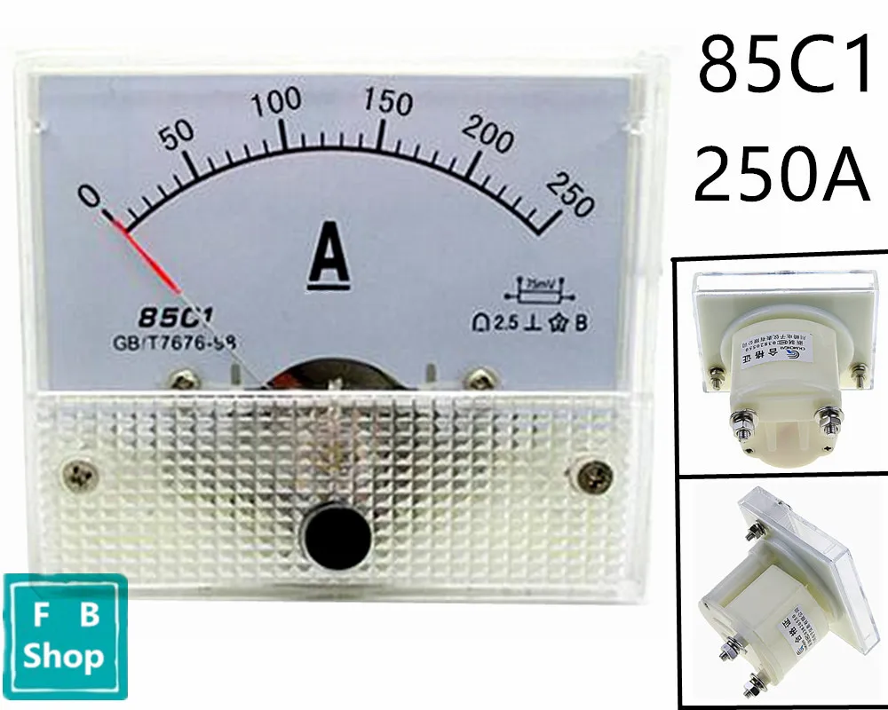 Аналоговый измерительный прибор постоянного тока 85C1-A 250A, амперметр переменного тока 85C1 0-250A, 1 шт.
Аналоговый измерительный прибор постоянного тока 85C1-A 250A, амперметр переменного тока 85C1 0-250A, 1 шт.