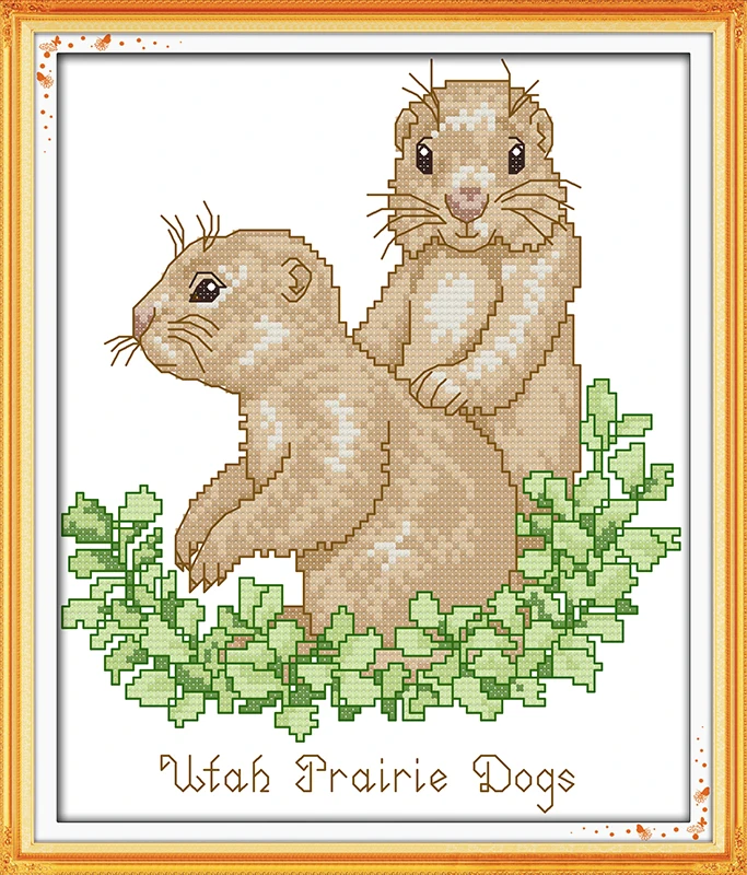 Marmots cross stitch kit cartoon 11ct count canvas stitches embroidery DIY handmade needlework plus
Marmots cross stitch kit cartoon 11ct count canvas stitches embroidery DIY handmade needlework plus
