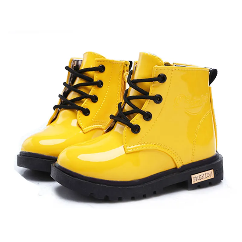 Martin boots school girls Brand 2021 autumn winter children kids leather shoes PU snow boots pink yellow red white black colors
Martin boots school girls Brand 2021 autumn winter children kids leather shoes PU snow boots pink yellow red white black colors