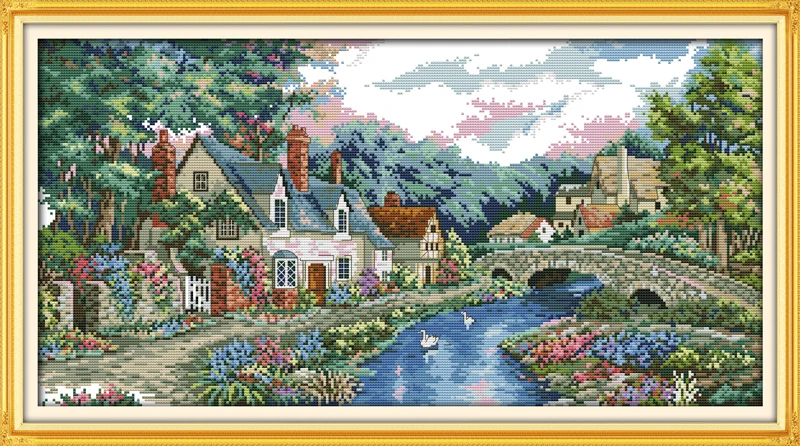 The peaceful countryside cross stitch kit scenery 14ct white 11ct print embroidery DIY handmade needlework wall home decor
The peaceful countryside cross stitch kit scenery 14ct white 11ct print embroidery DIY handmade needlework wall home decor