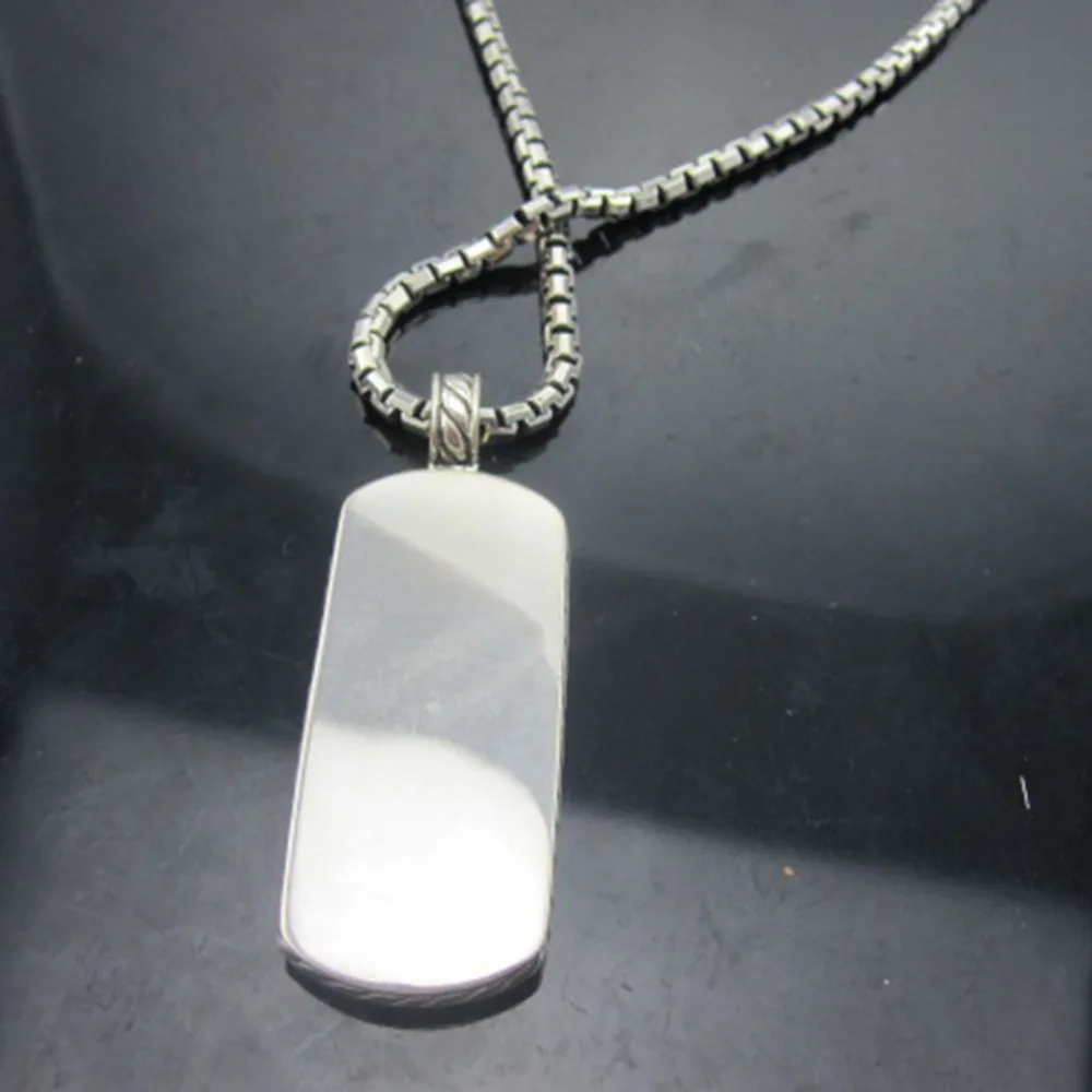 Solid 925 Sterling Silver Jewelry Men's Black Onyx Dog Tag Necklace Design Jewelry Men Pendant Necklace Father's Day Gifts
Solid 925 Sterling Silver Jewelry Men's Black Onyx Dog Tag Necklace Design Jewelry Men Pendant Necklace Father's Day Gifts