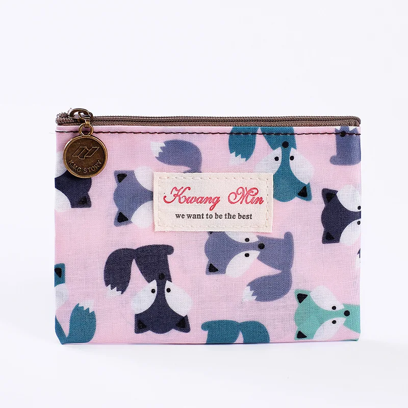 Женский кошелек из натурального хлопка с принтом лисы|coin purse for women|coin pursecoin pattern |