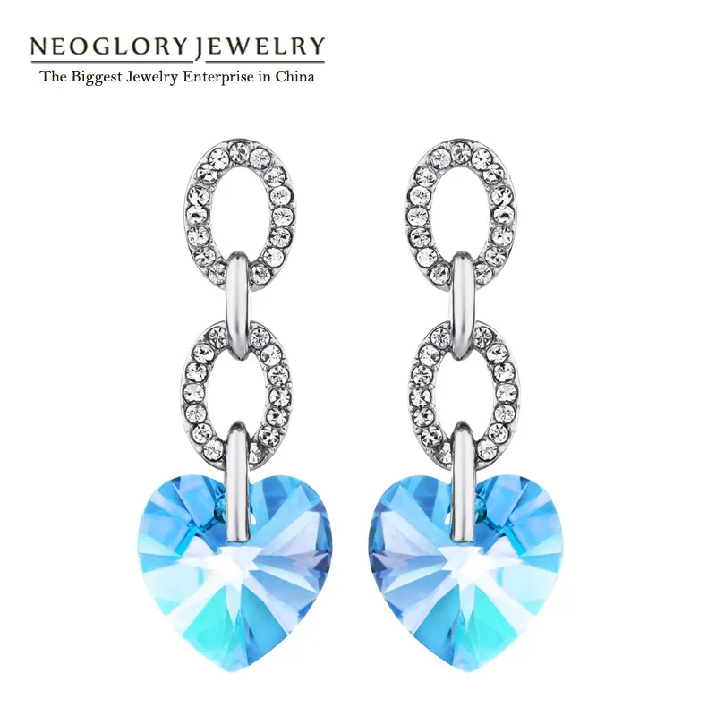 Серьги-подвески Neoglory женские, с австрийским кристаллом, в форме сердца, 2020
Серьги-подвески Neoglory женские, с австрийским кристаллом, в форме сердца, 2020