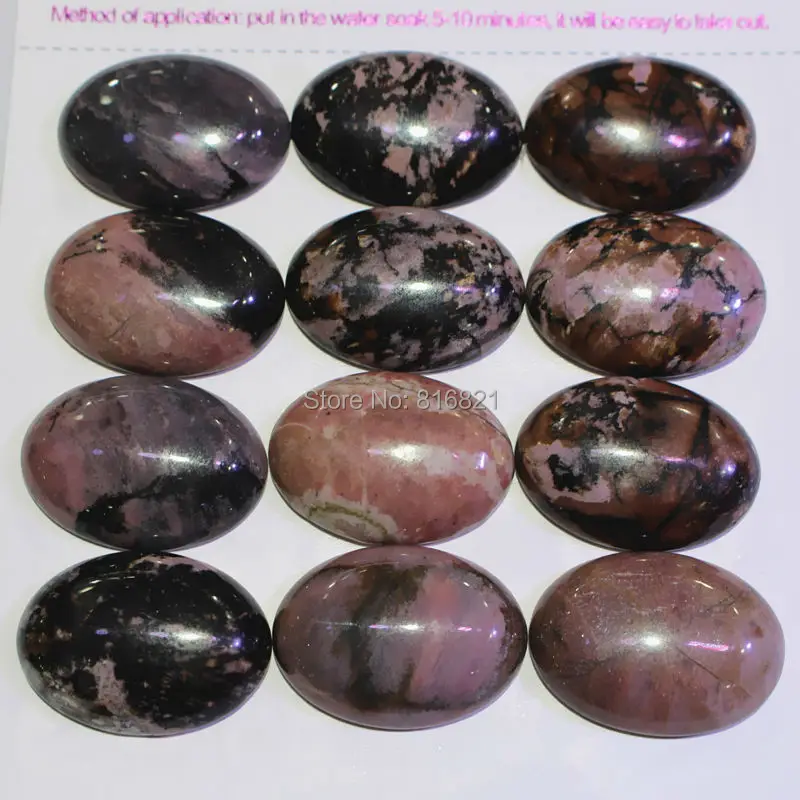 ( 12 Pieces/lot) 22x30mm Rhodonite Stone Dome Oval Cabochon Flat Back stone cabochons for DIY Jewelry Making
( 12 Pieces/lot) 22x30mm Rhodonite Stone Dome Oval Cabochon Flat Back stone cabochons for DIY Jewelry Making