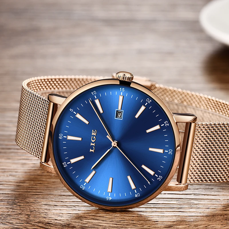 LIGE Top Brand Luxury Ladies Watches Ultra-thin Stainless Steel Mesh Watch Women's Fashion Casual Waterproof Watch Quartz Clock
LIGE Top Brand Luxury Ladies Watches Ultra-thin Stainless Steel Mesh Watch Women's Fashion Casual Waterproof Watch Quartz Clock