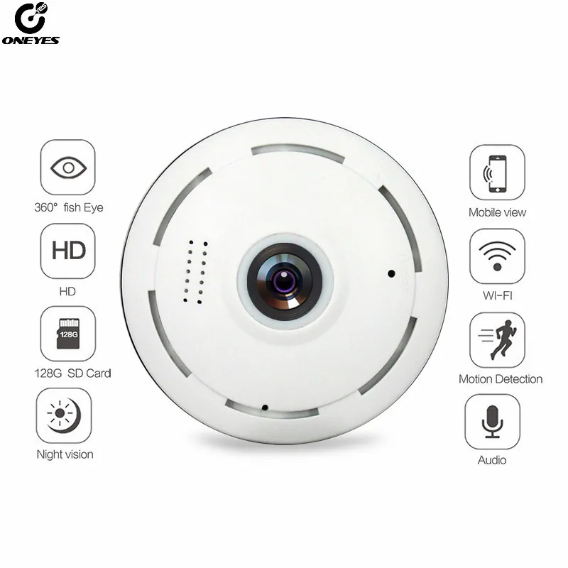 ONEYES Network Wireless Camera 1080P HD 360 Degree Panoramic IP Camera Fisheye Surveillance Camera wifi CCTV Security Camera
ONEYES Network Wireless Camera 1080P HD 360 Degree Panoramic IP Camera Fisheye Surveillance Camera wifi CCTV Security Camera