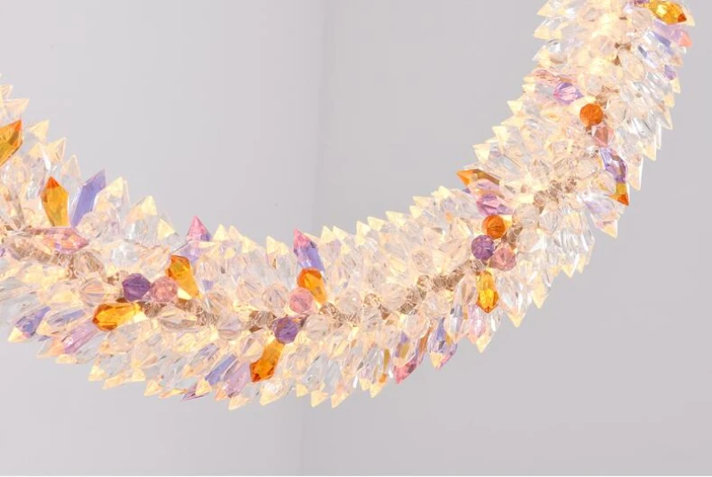 Modern Crystal Restaurant Chandelier Modern Simple Single Head Round Living Room Hotel Light Designer Creative LED Light
Modern Crystal Restaurant Chandelier Modern Simple Single Head Round Living Room Hotel Light Designer Creative LED Light