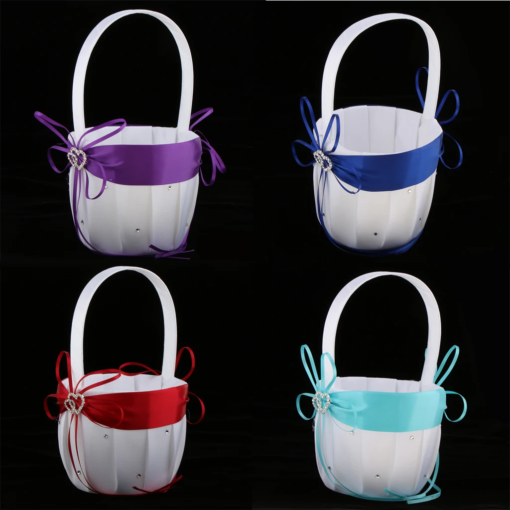 MagiDeal High Quality Satin Wedding Flower Girl Basket Double Heart Rhinestone Craft for Engagement Ceremony Party Decor 4 Color
MagiDeal High Quality Satin Wedding Flower Girl Basket Double Heart Rhinestone Craft for Engagement Ceremony Party Decor 4 Color