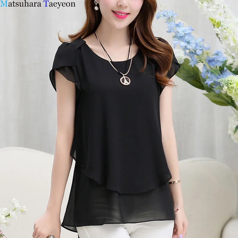 2018 Summer Women Chiffon Shirts Ladies White Elegant Sexy O-neck Short Sleeve Shirt Casual Shirt Plus Size
2018 Summer Women Chiffon Shirts Ladies White Elegant Sexy O-neck Short Sleeve Shirt Casual Shirt Plus Size