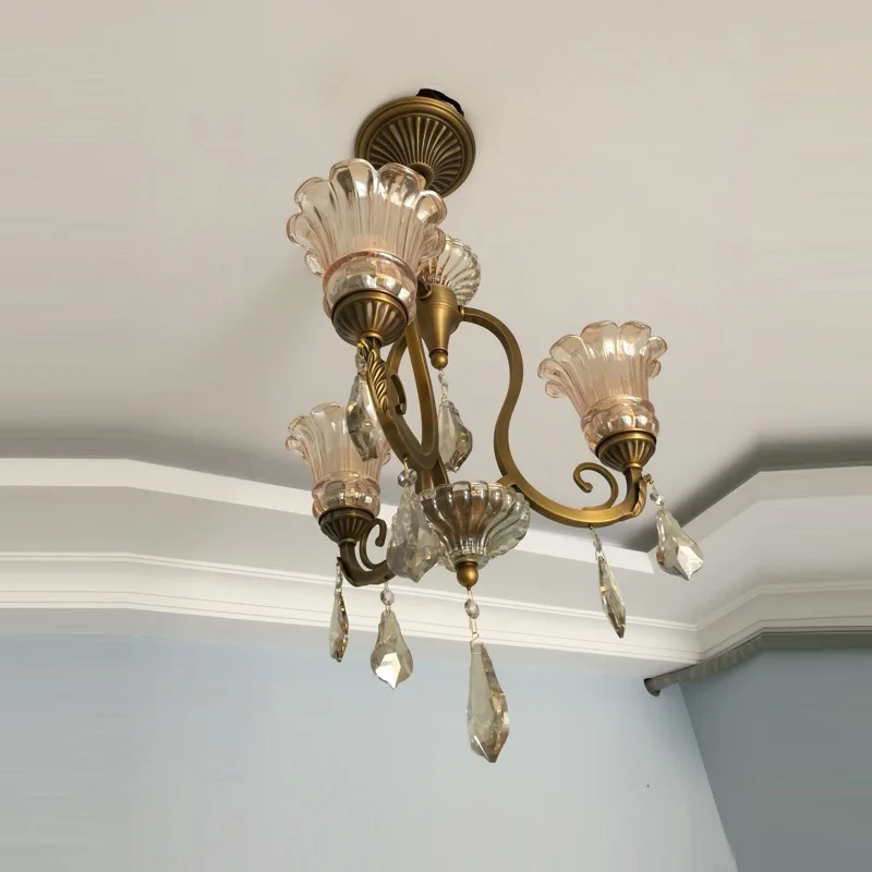 Modern Gold Crystal Chandelier Copper European Led Ceiling Lamp Crystal American Bedroom Romantic Master Chandelier Lighting
Modern Gold Crystal Chandelier Copper European Led Ceiling Lamp Crystal American Bedroom Romantic Master Chandelier Lighting