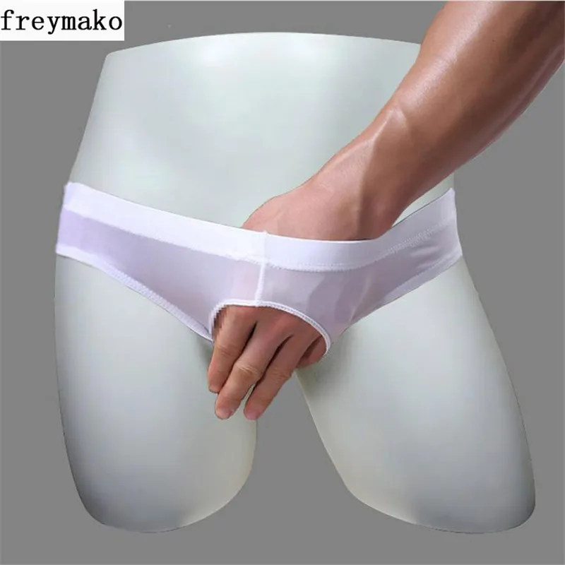 Мужское нижнее белье шелковые Бесшовные дышащие трусы бикини|gay underwear|low waist menlow |
