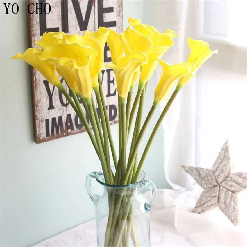 YO CHO Common callalily Artificial Flowers Silk Wedding Decoration Fake Eustoma Fleurs Hogar Christmas Plant Succulents Magnolia
YO CHO Common callalily Artificial Flowers Silk Wedding Decoration Fake Eustoma Fleurs Hogar Christmas Plant Succulents Magnolia