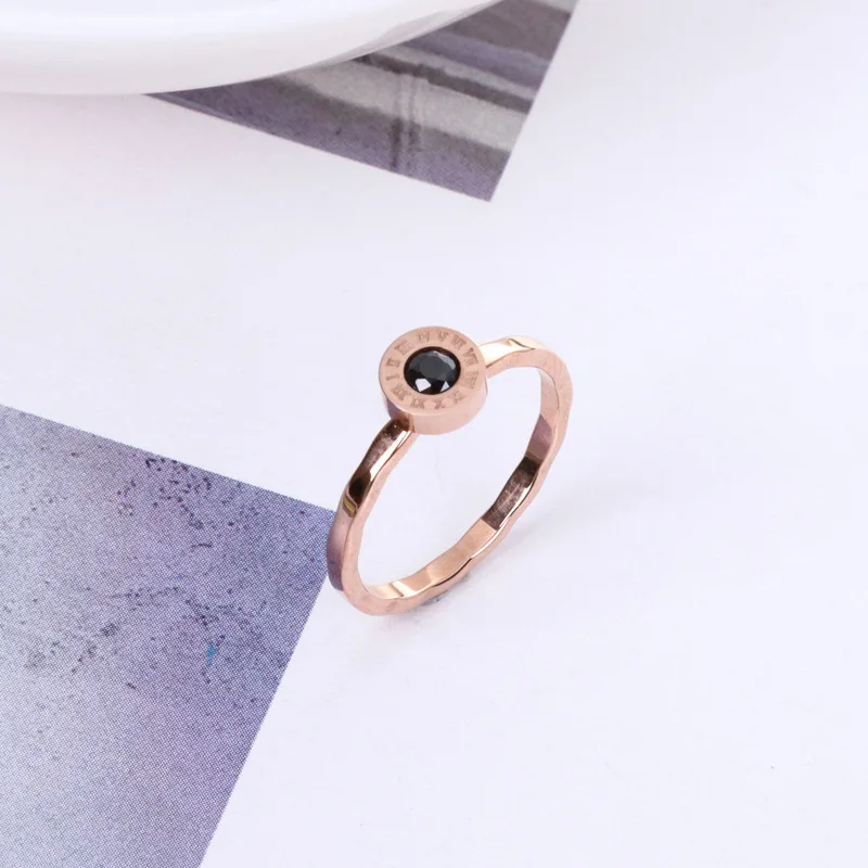Stainless steel Rose gold color Black stone finger ring,nice gift for girl woman ,Titanium steel rings ,free shipping
Stainless steel Rose gold color Black stone finger ring,nice gift for girl woman ,Titanium steel rings ,free shipping