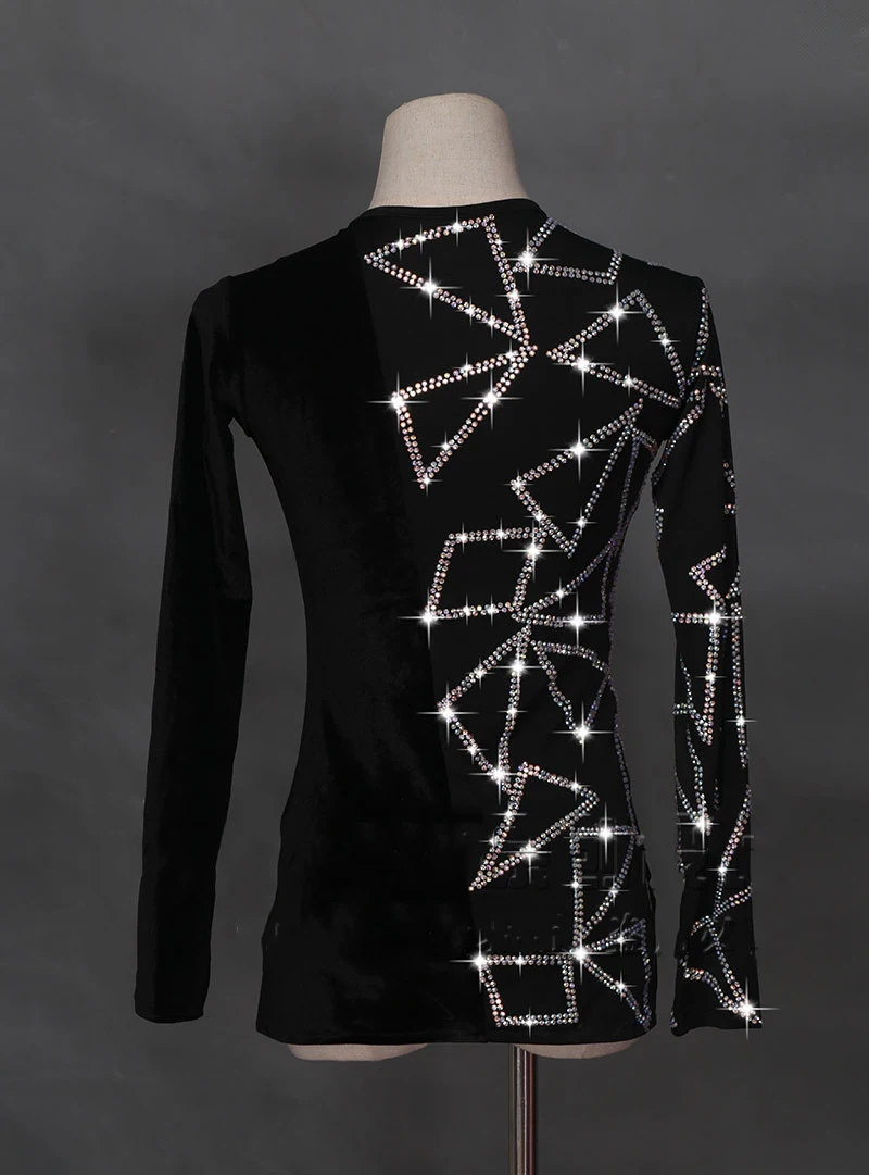 Latin Dance Shirts Men Flamenco Long Sleeve Round Neck Sequin Middle East Diamond Tops Ballroom Shirt Performance Wear
Latin Dance Shirts Men Flamenco Long Sleeve Round Neck Sequin Middle East Diamond Tops Ballroom Shirt Performance Wear