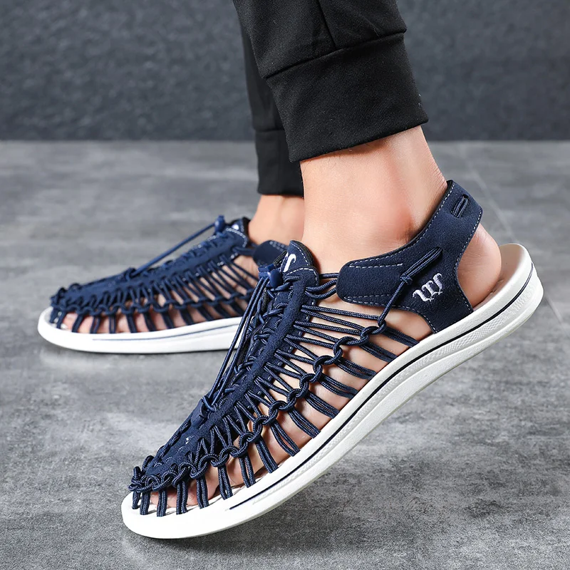handmade Weaving Men sandals plus size 37-45 shoes for men summer beach footwear white sandals men 2019 top quality brand shoes
handmade Weaving Men sandals plus size 37-45 shoes for men summer beach footwear white sandals men 2019 top quality brand shoes