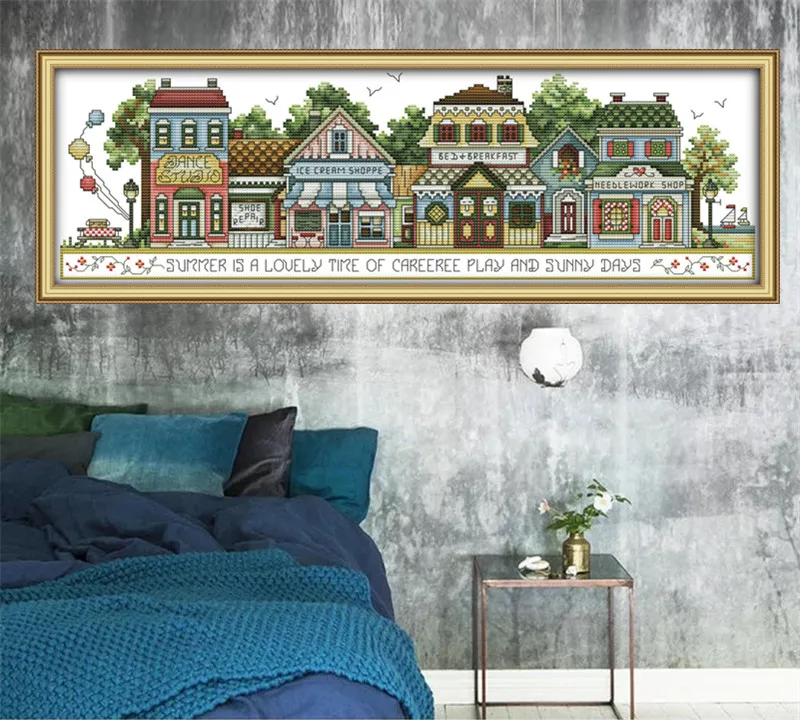 Street views Cross Stitch Kits Building Printed patterns canvas Chinese Embroidery Needlework set Easy Cross-stitch Home Decor
Street views Cross Stitch Kits Building Printed patterns canvas Chinese Embroidery Needlework set Easy Cross-stitch Home Decor